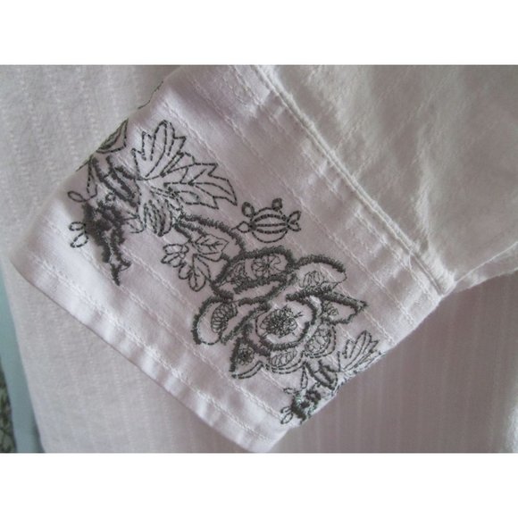 English Laundry Mod Mens Med Button Up Casual Embroidered Applique Flip Cuff EUC - Picture 4 of 16